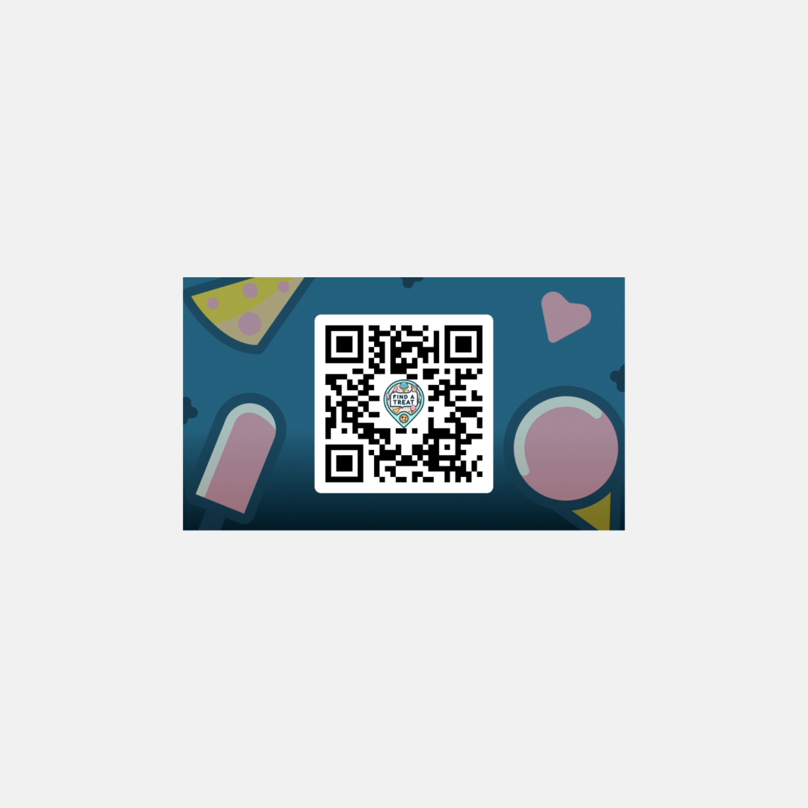 Find A Treat 50 Gradient Blue Promo Cards