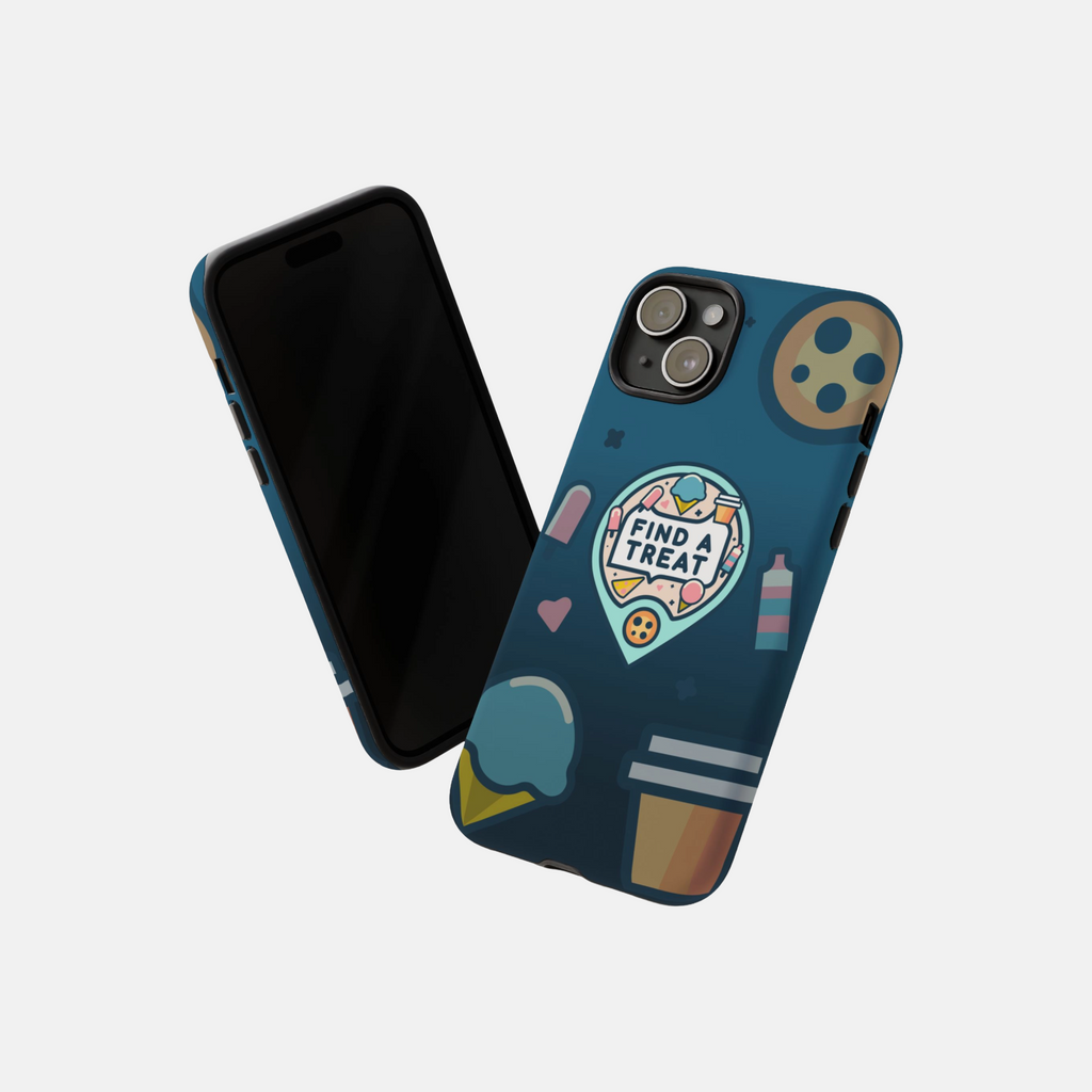 Find A Treat Logo Gradient Blue Phone Case